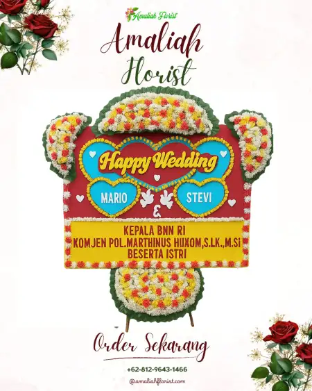 Papan Bunga Pernikahan Pejok